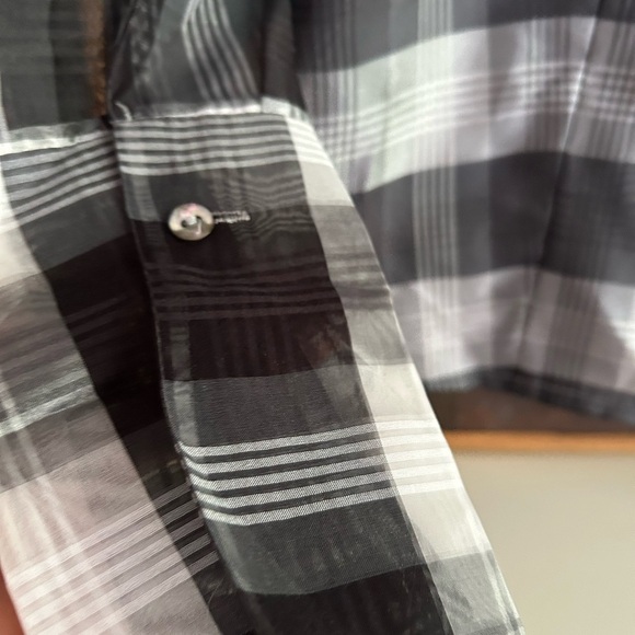 Bianca Nygard Chic Black and White Plaid Women's Blouse 12 - Picture 4 of 16